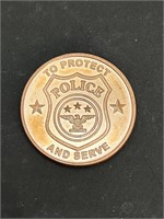 Protect & Serve 1 Oz Copper Round