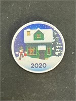 2020 Colorized Holiday 1 Oz Silver Round