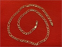 22in. 10k. Yellow Gold Necklace 14.85 Grams