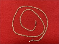 20in. 14k. Yellow Gold Necklace 10.08 Grams