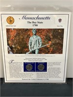 Massachusetts Quarter & Stamp Collection