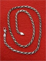 18in. 925 Italy Sterling Silver Necklace 19.89