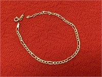 6.5 14k yellow Gold Bracelet (clasp broken) 1.0