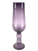 Oversized Decorative Purple Glass Wine Goblet