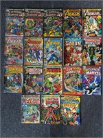 Vintage marvel captain America & other comic books