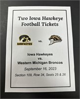 2 Iowa Hawkeye Football Tickets