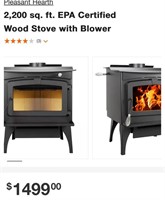 Wood stove with burner