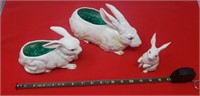 Lefton Hand Painted Rabbits