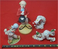 Hand Painted Lefton China Clowns