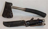 Globemaster Hatchet and Knife 14" and 11"