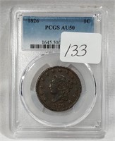 1826 Cent PCGS 50