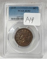 1847 Cent PCGS 53