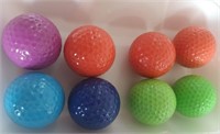 8PK Gold Vibrant Color Golf Balls