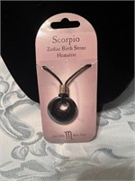 New Scorpio Zodiac Birth Stone Hematite Necklace