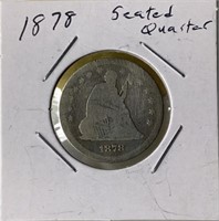 1878 US Seated quarter