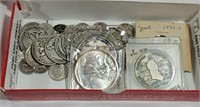 $8.35 Mixed 90%; 2.2 Ounces .999; 1989 Silver