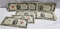 37 Two Dollar Notes-Old Style