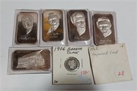 5 One Ounce .999 Silver Bars; Misc.