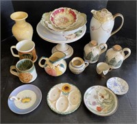 Lot w/ Ceramic And Porcelain Pitchers, Cups,