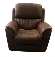 Brown Leather Like Recliner
