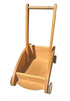 Wood Cart Planter on Wheels