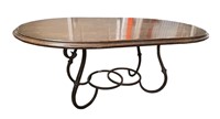 Oval Wood Top Table