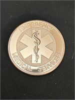Emergency Medical Services 1 Oz Copper Round