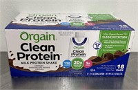 NEW! Orgain Protein Shakes 18ct exp. 11.18.23