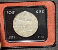 1973 Canada RCMP Silver $1 Dollar Coin