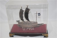 Bronze Turtle Ship Model in Case