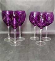 Purple Tint Wine Glasses