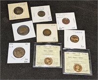 Assorted Canadian One Cent Coins (Large & Small)