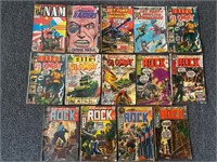 Vintage marvel DC military theme comic books