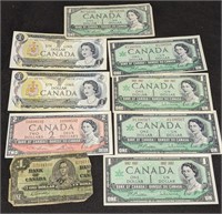 Assorted Canadian Bank Notes