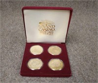 (4) Grand Casino Mille Lacs Gold Plated Coins