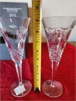 L - WATERFORD CRYSTAL CHAMPAGNE FLUTES (C43)