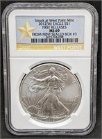 2012W United States Fine Silver 1 Oz. Eagle - MS69