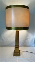 Antique Borghese Lamp w/ Shade 
Wooden Base
