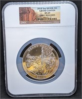 2010 Grand Canyon 5 Oz. Silver Oversized 25c Coin