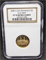 2006 S USA $5 Gold Coin - San Francisco, Old Mint
