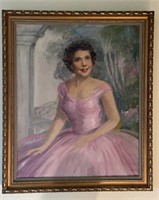 Original Oil on Canvas Painting Portrait of Woman