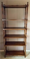 Wooden 5 Tier Etagere Bookcase Solid Cherry