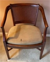 Vintage Hickory Chair Co. Cane Back Arm Chair
