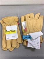 2 pair leather gloves