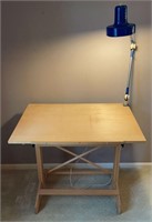 Vintage Wood Adjustable Drafting Table