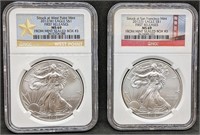 2012W & 2012S First Release MS 69 Silver Eagles