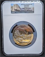 2010 Yosemite 5 Oz. Silver Oversized 25-Cent Coin