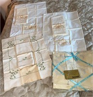 Cross Stitched Pillow Cases, Tablecloths &