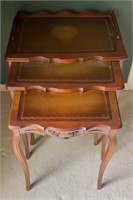 Set of Nesting Tables w/ Faux Drawer