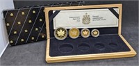 1989 Canada Commem. Gold Maple Leaf Decimal Set